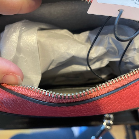 NWT Rebecca Minkoff Moto Leather Camera Crossbody Bag Grapefruit Orange Pink Red - Picture 7 of 7